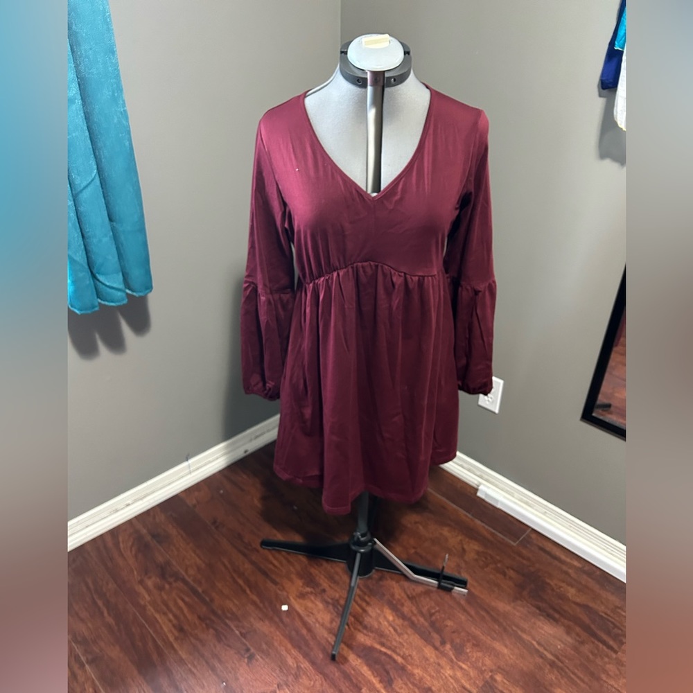 NWOT long sleeve mini dress or tunic top. Size Small puffy lower sleeves